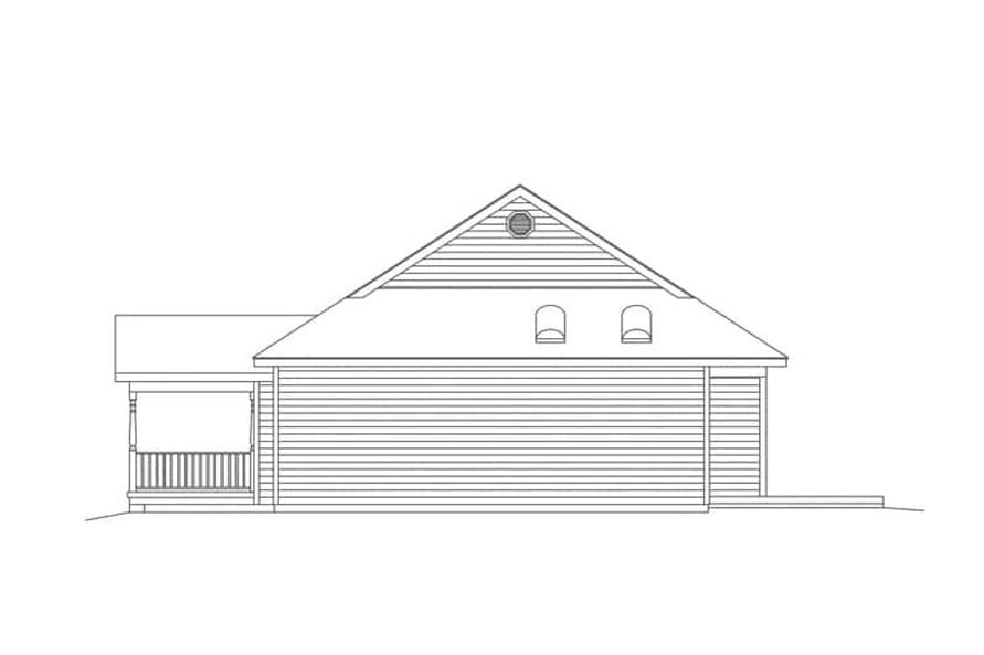 Home Plan Right Elevation of this 3-Bedroom,1832 Sq Ft Plan -138-1457