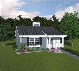 Ranch Home Plan - 1 Bedrms, 1 Baths - 576 Sq Ft - #138-1461