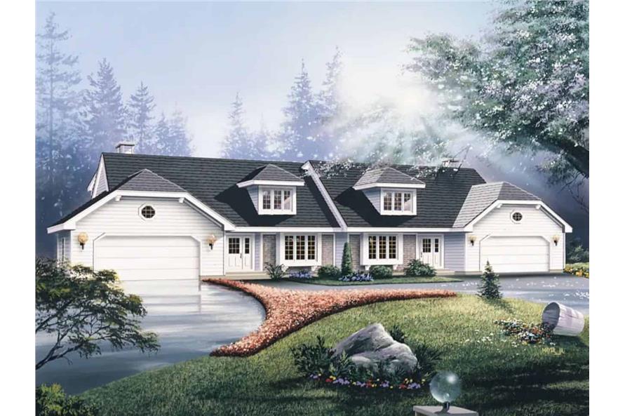 6-Bedroom, 3674 Sq Ft Duplex Plan #138-1468 - Main Exterior