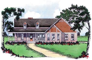 3-Bedroom, 2103 Sq Ft Country House Plan - 139-1056 - Front Exterior