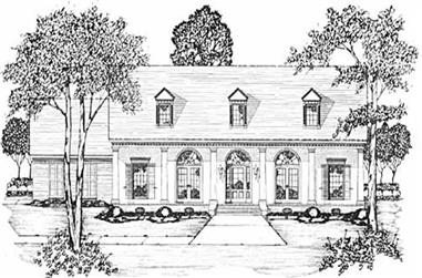 3-Bedroom, 2127 Sq Ft Colonial House Plan - 139-1058 - Front Exterior