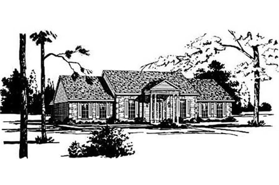 4-Bedroom, 2231 Sq Ft Ranch House Plan - 139-1116 - Front Exterior