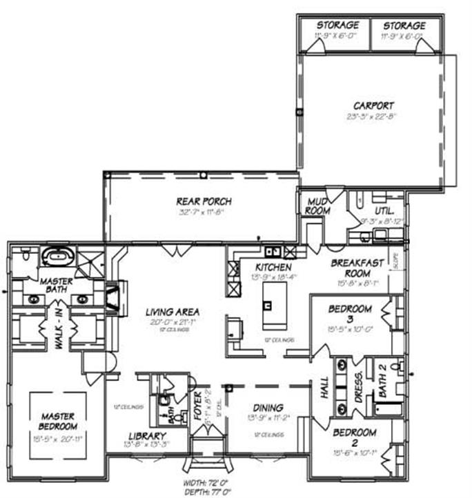 European Home Plan - 3 Bedrms, 2.5 Baths - 2589 Sq Ft - #140-1016