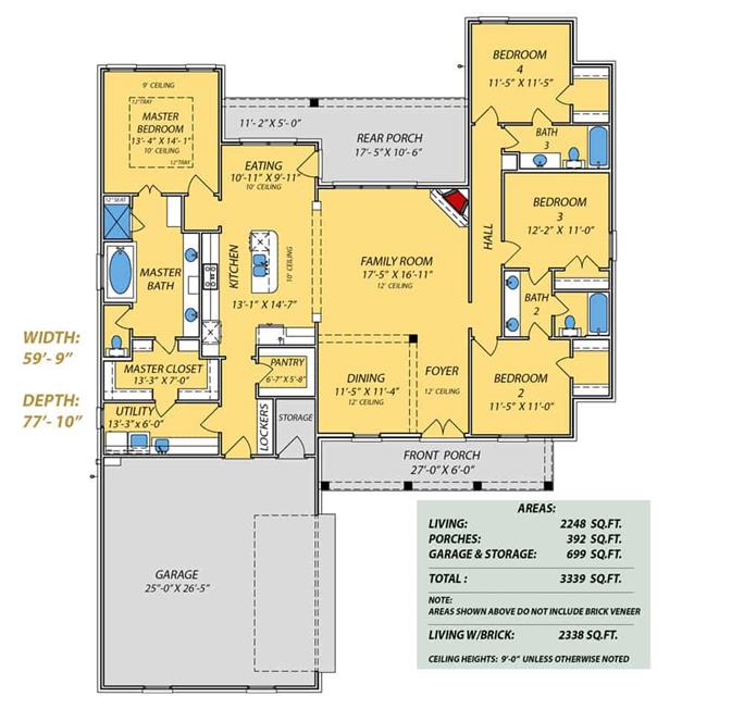 European Home - 4 Bedrms, 4 Baths - 2248 Sq Ft - Plan #140-1084