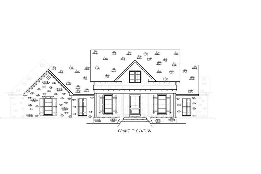 Home Plan Front Elevation of this 4-Bedroom,2513 Sq Ft Plan -140-1112