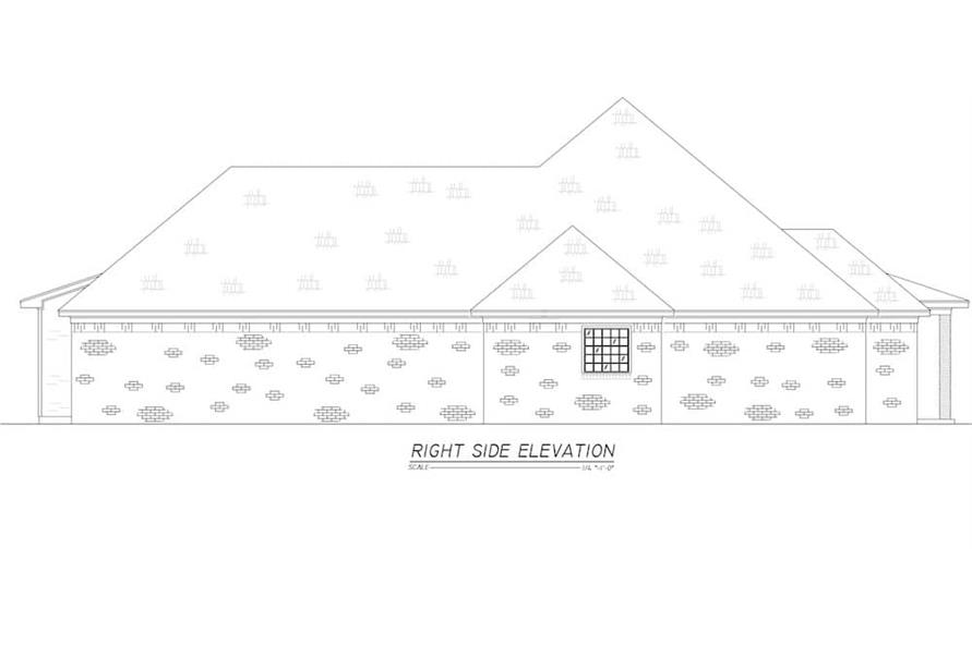 Home Plan Right Elevation of this 3-Bedroom,1974 Sq Ft Plan -140-1116