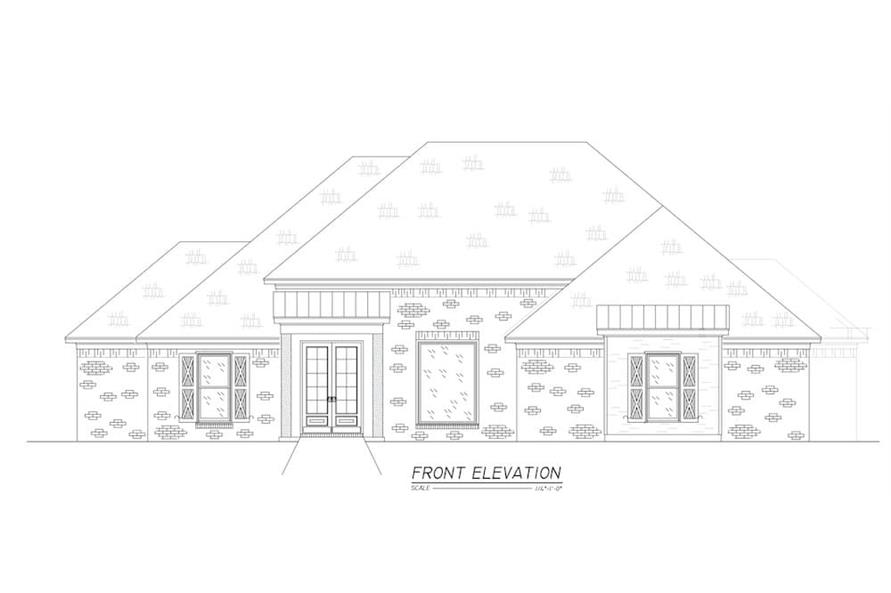 Home Plan Front Elevation of this 3-Bedroom,1974 Sq Ft Plan -140-1116