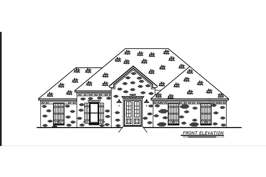 Home Plan Front Elevation of this 3-Bedroom,1969 Sq Ft Plan -140-1127