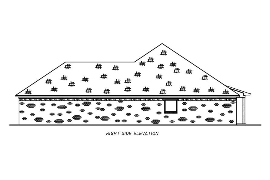 Home Plan Right Elevation of this 3-Bedroom,1969 Sq Ft Plan -140-1127