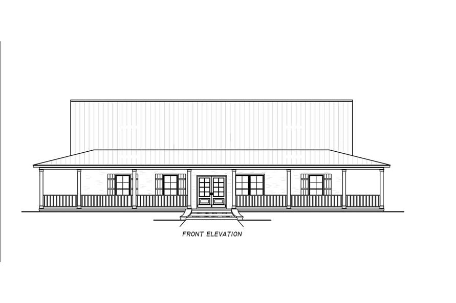 Home Plan Front Elevation of this 3-Bedroom,1854 Sq Ft Plan -140-1132