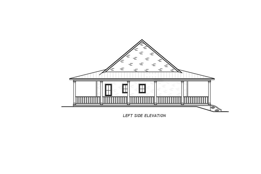 Home Plan Left Elevation of this 3-Bedroom,1854 Sq Ft Plan -140-1132