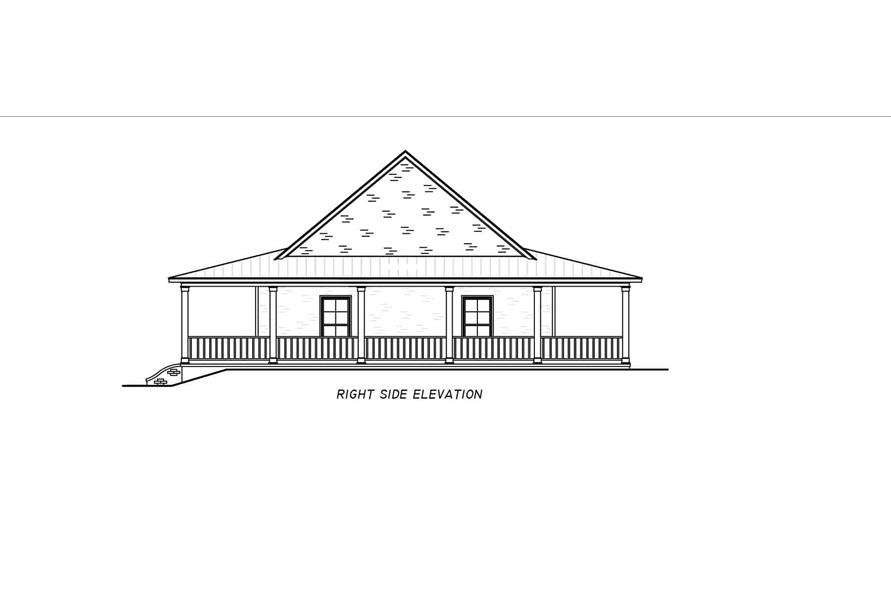 Home Plan Right Elevation of this 3-Bedroom,1854 Sq Ft Plan -140-1132