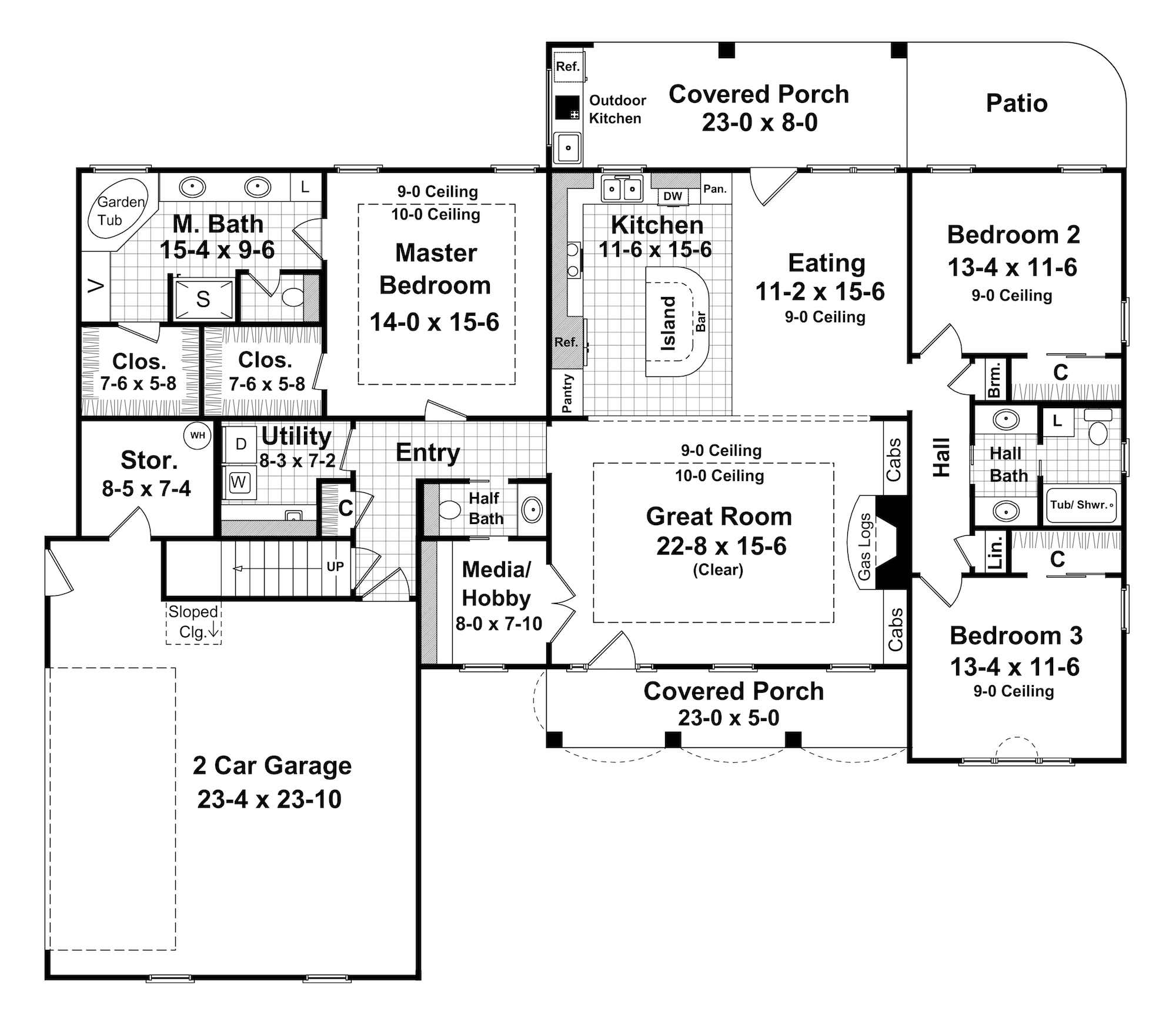 3 Bedrm 2000 Sq Ft Southern Country House With Bonus Room Plan 141 1023