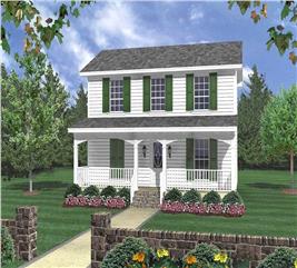 Small Colonial House Plan - 3 Bedrms, 1422 Sq Ft - #126-1341