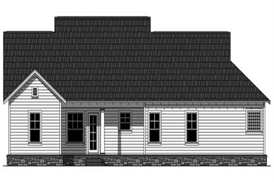 Home Plan Rear Elevation of this 3-Bedroom,1853 Sq Ft Plan -141-1054
