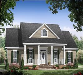 Country House Plan with Large Kitchen and Great Room - 3 Bed