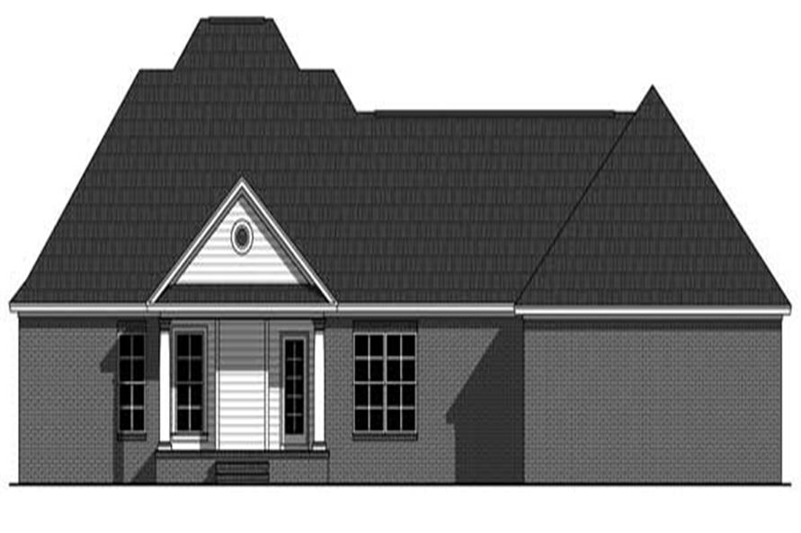 Home Plan Rear Elevation of this 3-Bedroom,1804 Sq Ft Plan -141-1095