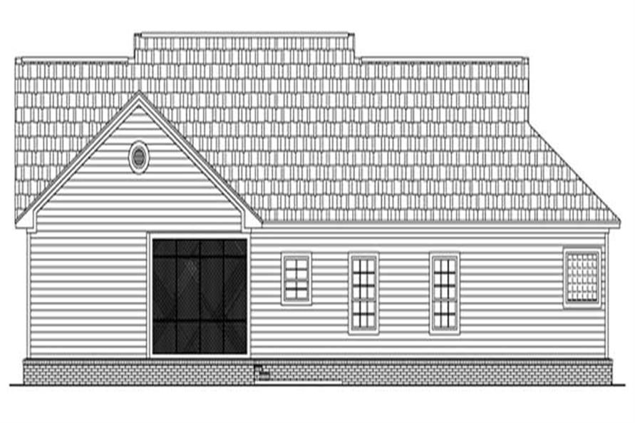 Home Plan Rear Elevation of this 3-Bedroom,1800 Sq Ft Plan -141-1175