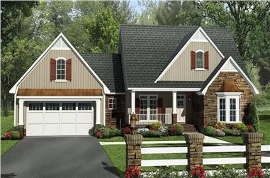 4-Bedroom, 2212 Sq Ft Country Home  Plan #141-1236 - Front Exterior