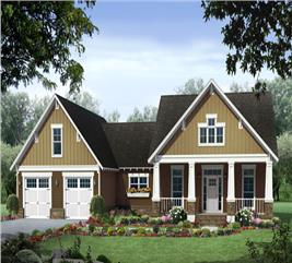 Craftsman Floor Plan - 3 Bedrms, 2.5 Baths - 1940 Sq Ft - Plan #141-1247