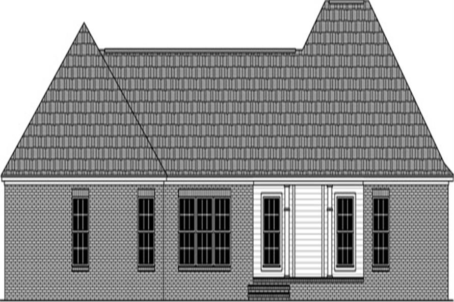 Home Plan Rear Elevation of this 3-Bedroom,2108 Sq Ft Plan -141-1294