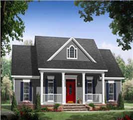 Country House Plan #141-1304: 3 Bedrm, 1653 Sq Ft Home with Basement