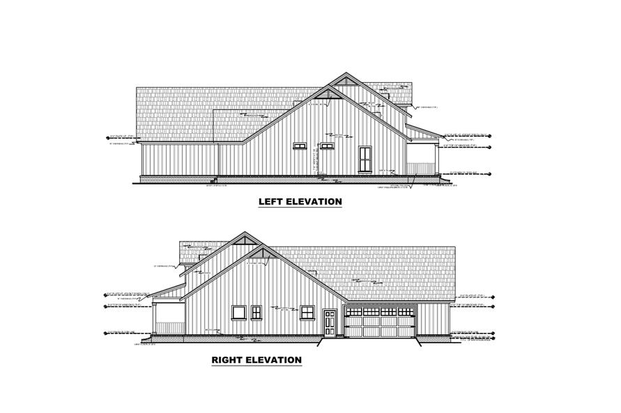 Home Plan Left Elevation of this 3-Bedroom,2107 Sq Ft Plan -141-1306