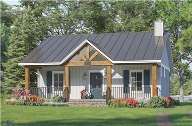 1-Bedroom, 872 Sq Ft Small House - Plan #141-1324 - Front Exterior