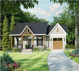 Farmhouse Ranch Floor Plan - 1 Bed, 1.5 Bath - 945 Sq Ft - #141-1328