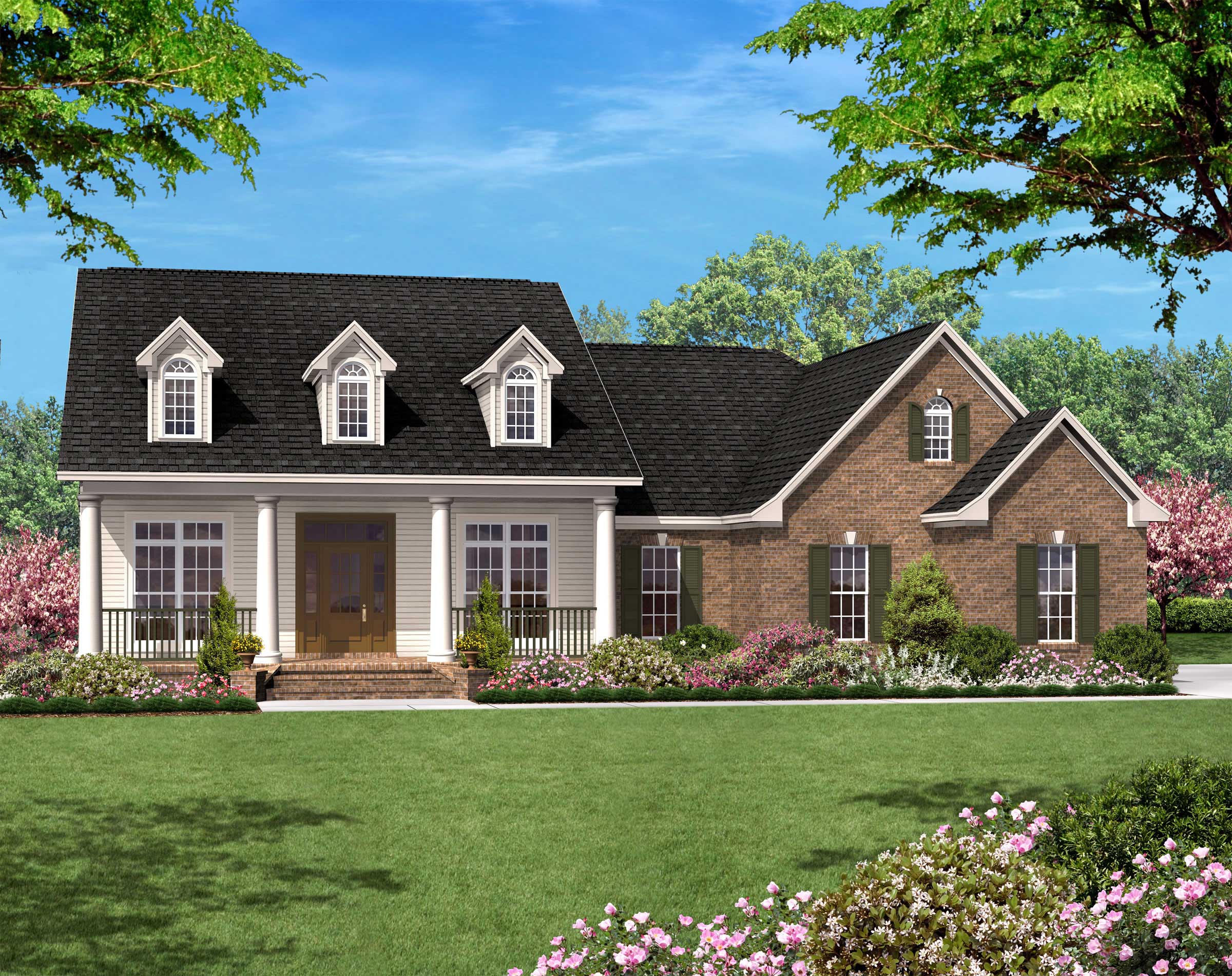 1500 Sq Ft Country Ranch House Plan 3 Bed 2 Bath Garage