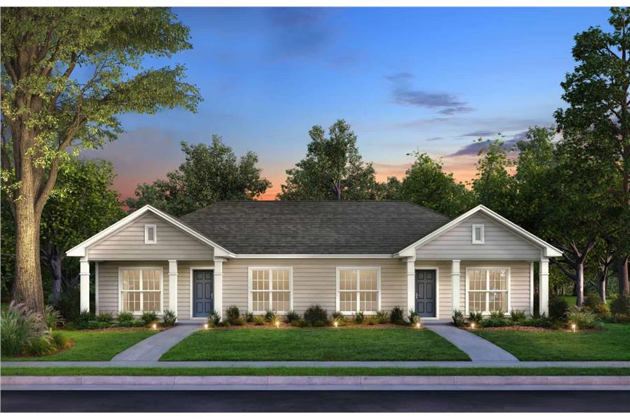 Home at Night of this 2-Bedroom,1800 Sq Ft Plan -142-1037