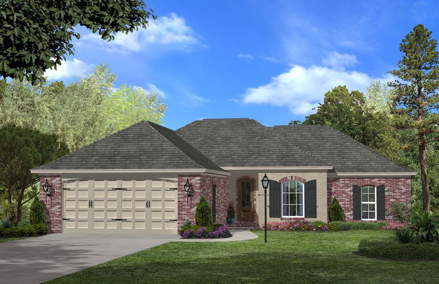 House Plan #142-1047 : 3 Bedroom, 1500 Sq Ft Ranch - Southern Home | TPC
