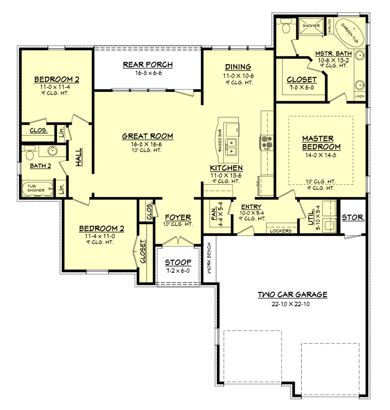 House Plan 1421049 3 Bdrm, 1600 Sq Ft Ranch with Photos