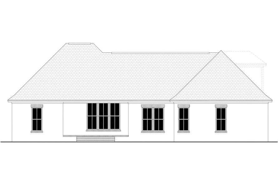 Home Plan Rear Elevation of this 3-Bedroom,1842 Sq Ft Plan -142-1083