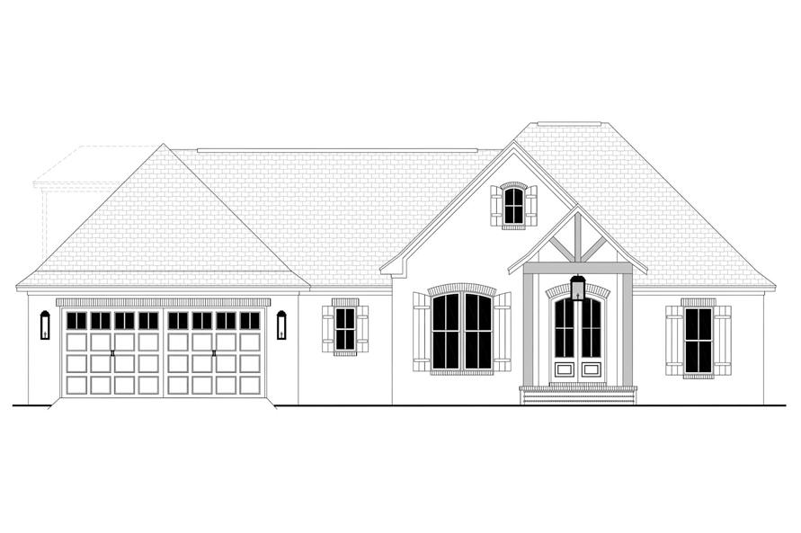 Home Plan Front Elevation of this 3-Bedroom,1842 Sq Ft Plan -142-1083