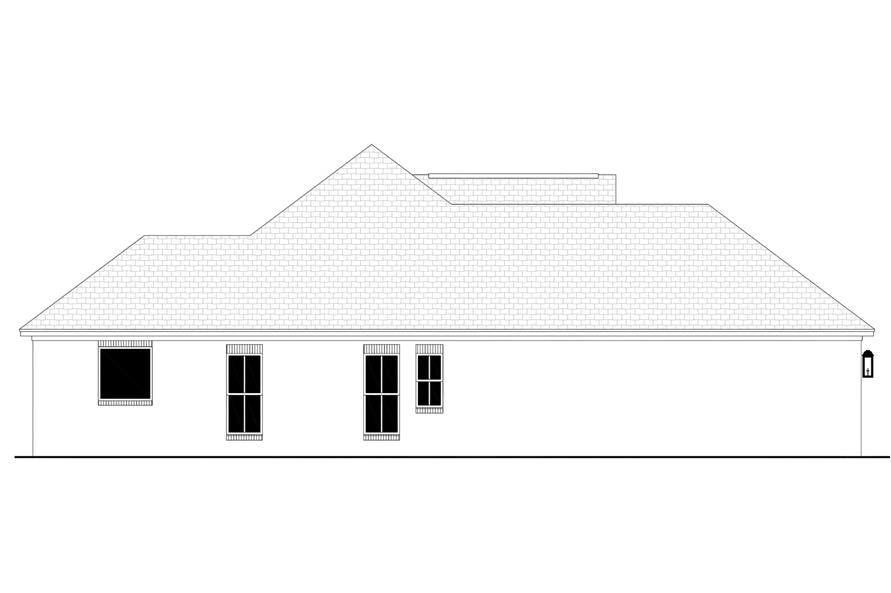 Home Plan Left Elevation of this 4-Bedroom,1875 Sq Ft Plan -142-1087