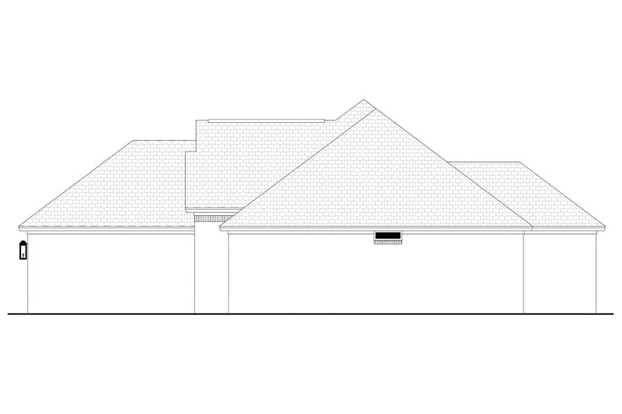 Home Plan Right Elevation of this 4-Bedroom,1875 Sq Ft Plan -142-1087