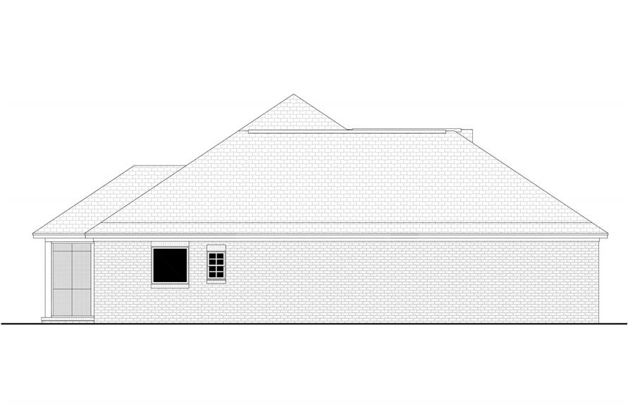 Home Plan Left Elevation of this 4-Bedroom,2000 Sq Ft Plan -142-1092