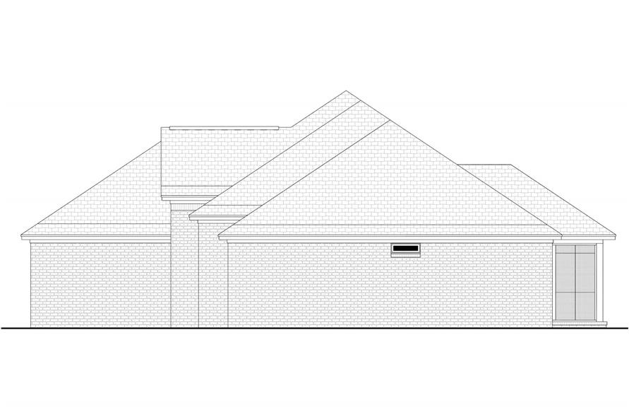 Home Plan Right Elevation of this 4-Bedroom,2000 Sq Ft Plan -142-1092