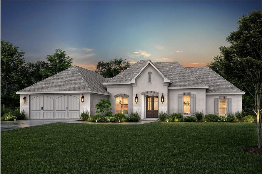 Home at Night of this 4-Bedroom,2000 Sq Ft Plan -142-1092