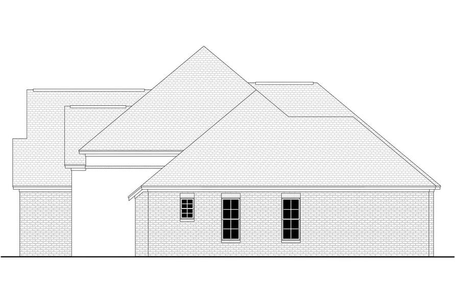 Home Plan Right Elevation of this 4-Bedroom,2506 Sq Ft Plan -142-1101