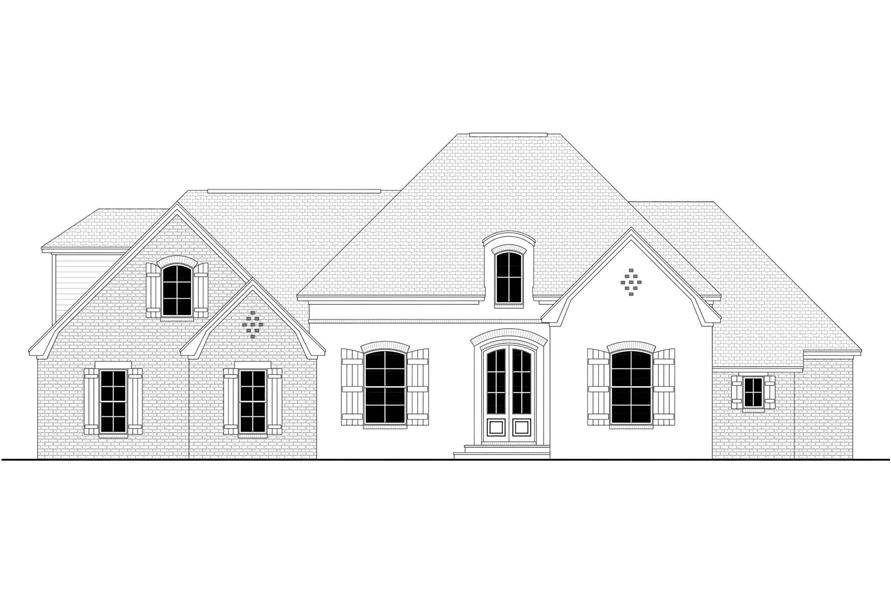 Home Plan Front Elevation of this 4-Bedroom,2506 Sq Ft Plan -142-1101