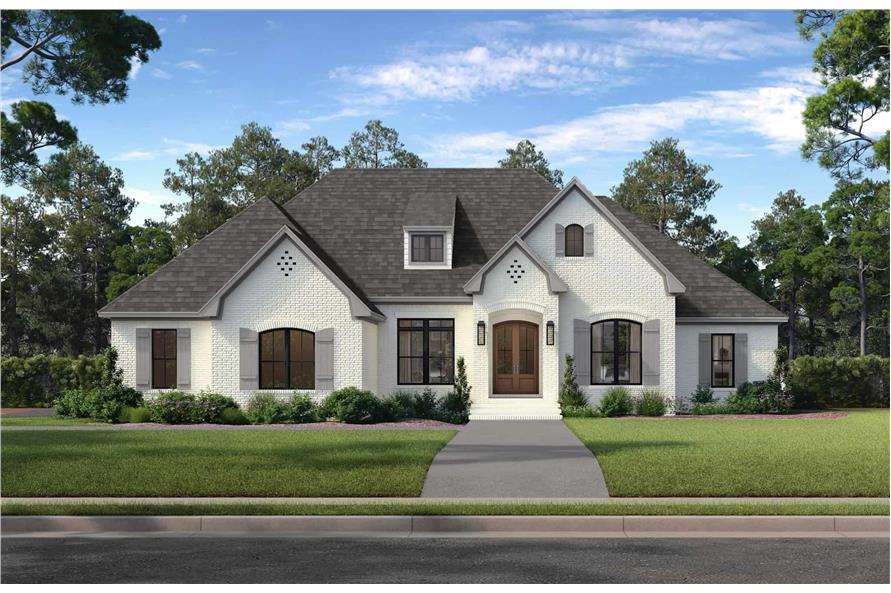 Front View of this 4-Bedroom,2506 Sq Ft Plan -142-1162