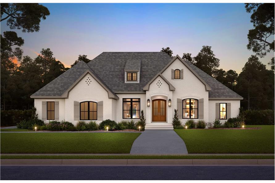 Front View of this 4-Bedroom,2506 Sq Ft Plan -142-1162