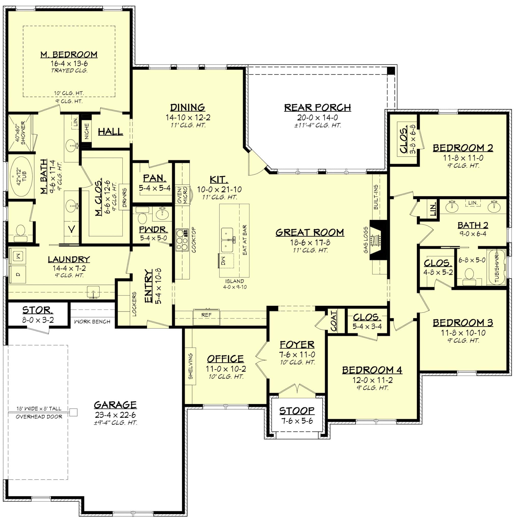 4 Bedrm, 2506 Sq Ft European House Plan #142-1162