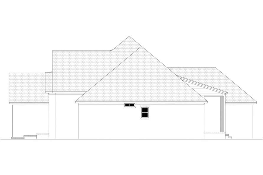 Home Plan Right Elevation of this 4-Bedroom,2506 Sq Ft Plan -142-1162