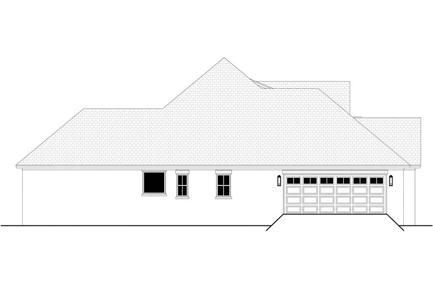 Home Plan Left Elevation of this 4-Bedroom,2506 Sq Ft Plan -142-1162