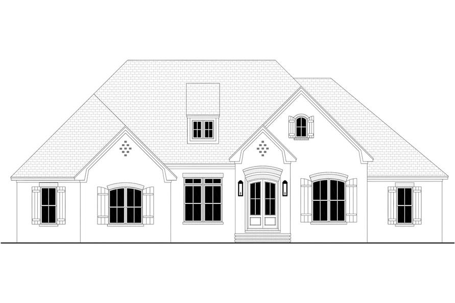 Home Plan Front Elevation of this 4-Bedroom,2506 Sq Ft Plan -142-1162