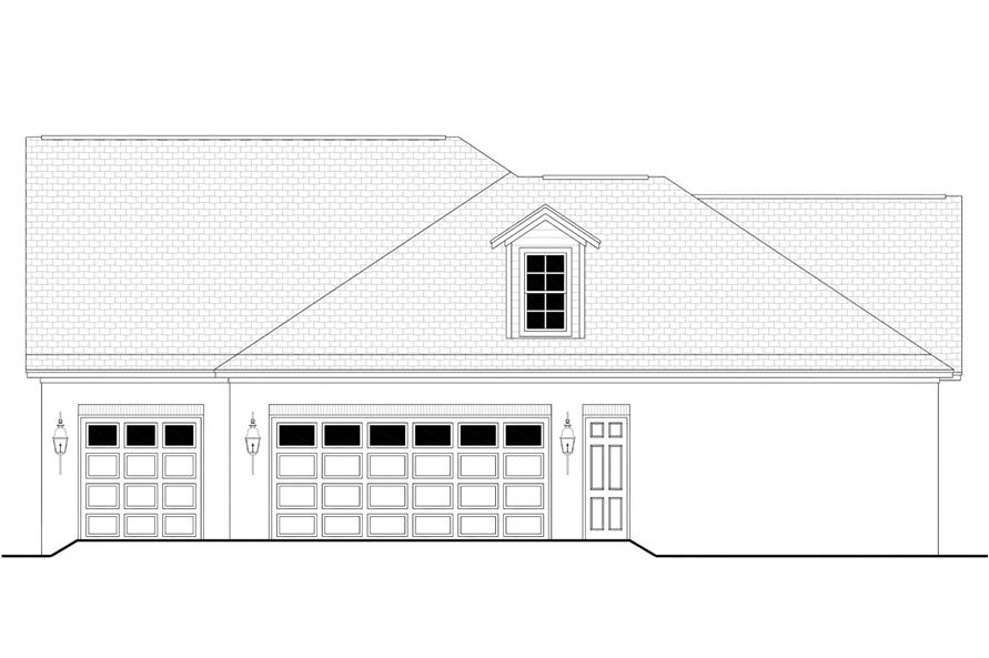 Home Plan Right Elevation of this 4-Bedroom,3194 Sq Ft Plan -142-1167