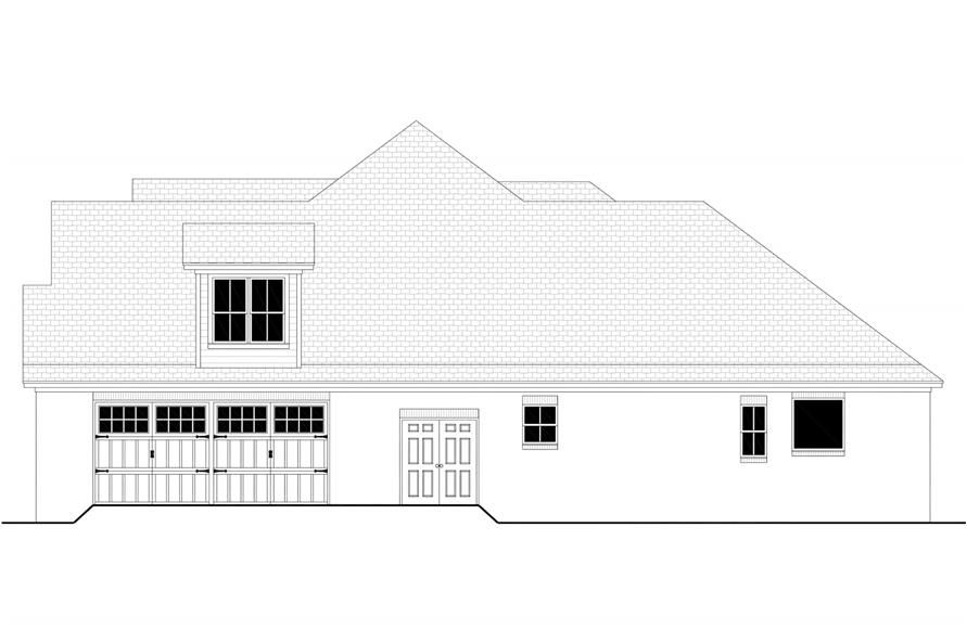 Home Plan Right Elevation of this 4-Bedroom,2641 Sq Ft Plan -142-1170